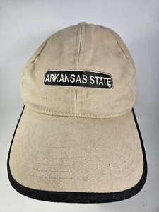 Arkansas State University Hat Baseball Cap Jones and Mitchell Tan Adjustable - Picture 1 of 6
