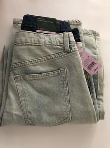 Women's Size 4 Mid-Rise 90's Relaxed Straight Jeans - Wild Fable Light Blue, New - Picture 1 of 9