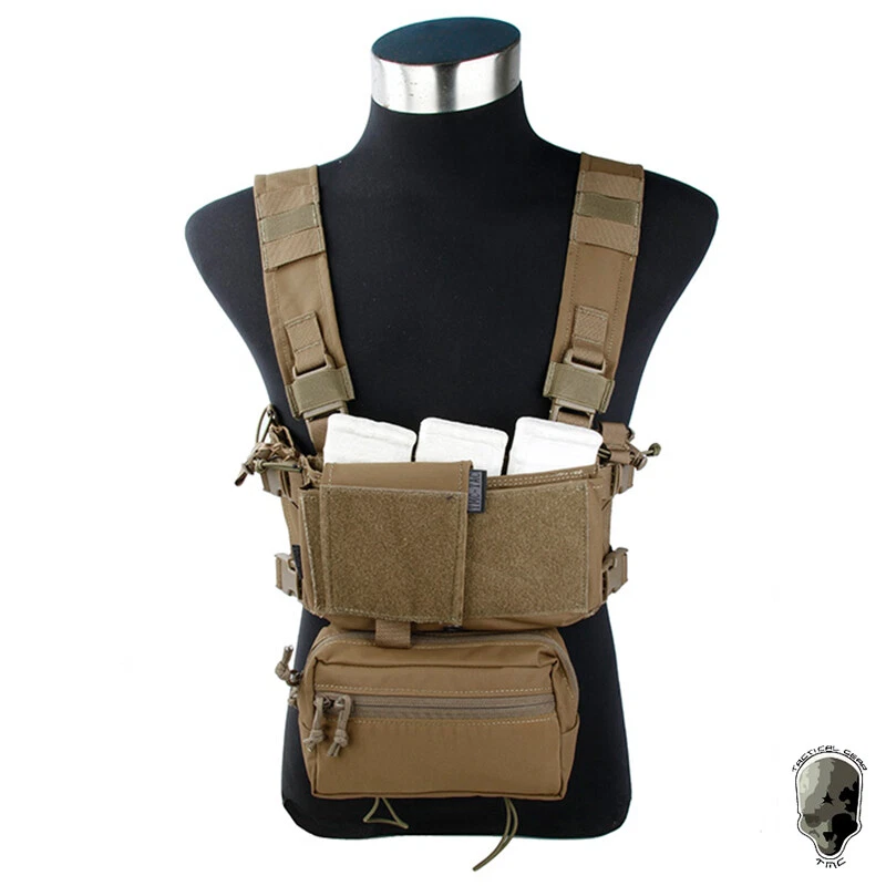 TMC Modular Lightweight Chest Rig Micro Fight Chassis Vest w/ Mag Pouch Military - Image 1 of 4