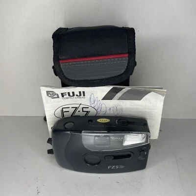 VTG Fujifilm Fuji FZ-5 Focus Free Point & Shoot 35mm Film Camera w/ Manual Case - Image 1 of 4