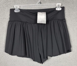 Women's Flowy Butterfly Running Shorts Tennis Skirt Shorts Black XL NWT's. - Picture 1 of 12