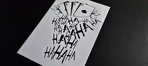 Carte da gioco Jocker Ha Ha stencil testo aerografo gioco d'azzardo vernice film artigianato fai da te - Foto 1 di 3