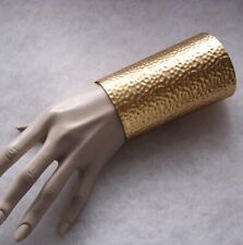 Zara Hammered Metal Wide Gold Cuff Bangle Bracelet