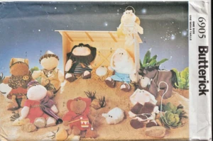 JUEGO DE BELÉN MUÑECAS BOLSA FRIJOLES NAVIDAD - Butterick 6905 - ¡Sin cortar y fuera de servicio! - Imagen 1 de 2
