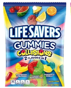NEW!!! Lifesavers Collision Gummies Candy Bag, 7 Ounce (1-BAG)(BB08/2024) - Picture 1 of 1
