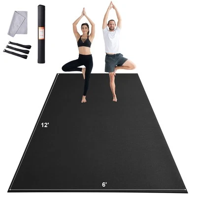 VEVOR Exercise Mat Non Slip Yoga Mat Gym Fitness Pilate Workout Mat (12x6ft) - Image 1 of 4