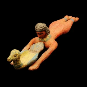 XXL_SELTENE antike ägyptische HOLZ Königin Pharoh Statue Figur des antiken Ägypten - Bild 1 von 6