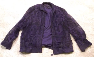 Draper's & Damon's L Lavendel 3-teiliges durchsichtiges Oberteil & passende Stretchhose - Bild 1 von 5