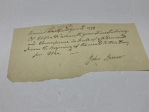 SGN. DOCUMENTO SOLDATO DI GUERRA RIVOLUZIONARIO JOHN SPENCER PAGATO PER INTERO 1799 HARTFORD - Foto 1 di 9