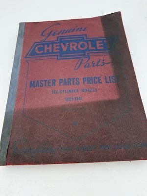 1929-1941 Genuine Chevrolet Master Parts Price List 6-Cylinder  A19 Foto 1 de 4
