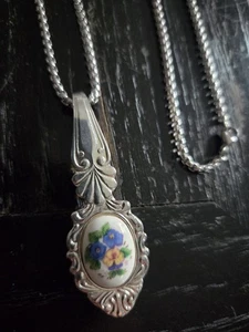 Kettenanhänger Blume Aus Besteck Besteckschmuck Unikat Handarbeit Schmuck - Bild 1 von 5
