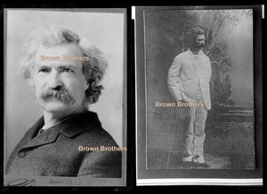 1900s American Writer & Humorist Mark Twain Samuel Clemens Film Negatives #2 (2) - Picture 1 of 2