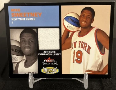 2003 Fleer Tradition Throwback Threads Mike Sweeney RC Memorabilia #TT-MS Knicks - Image 1 of 2