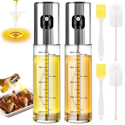 2xÖl Sprayer Zerstäuber Ölspender Bürste Trichter Cooking Spray Glas Ölsprüher♥ - Bild 1 von 4