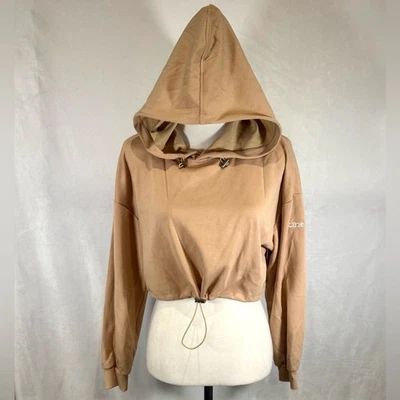 Muses Only mocha tan super soft cropped active hoodie size small - Image 1 of 4