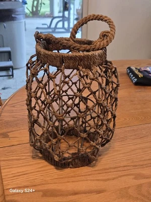 Linterna de cuerda náutica o candelabro boho decoración del hogar Foto 1 de 3