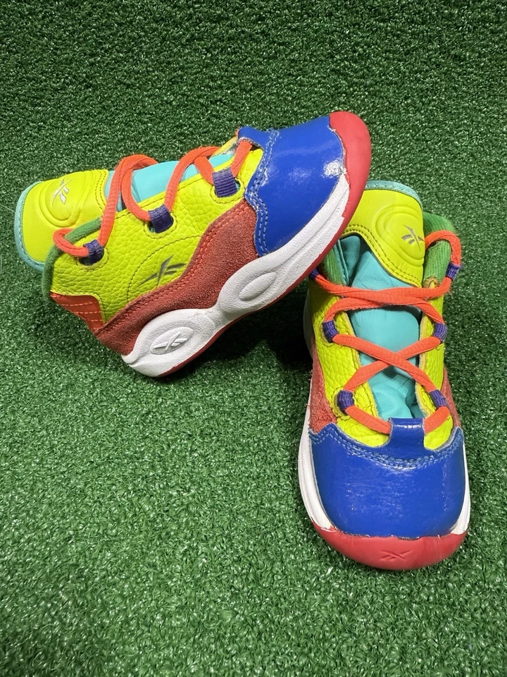 Reebok Question Mid Color Explosion Talla 8C Limpio Foto 1 de 4