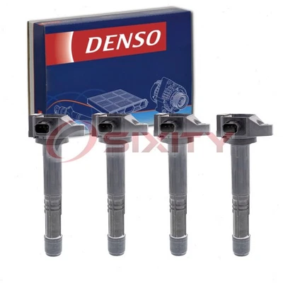 4 pc Denso Direct Ignition Coils for 2016-2019 Acura ILX Spark Wire Boot  ek - Image 1 of 4