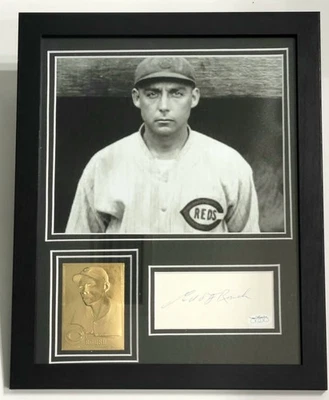 EDD ROUSH AUTOGRAPHED AUTHENTIC Signed DANBURY FRAMED REDS MLB Photo JSA COA - Image 1 of 3