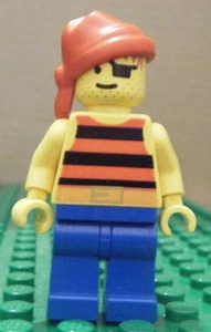 LEGO MINIFIGUR - PIRATEN ROTE & SCHWARZE STREIFEN, ROTES BANDANA - NEU - Bild 1 von 1