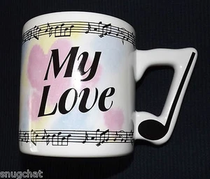 My Love Papel Giftware Mug Cup Spinning the Hits Mugs That Make Your Heart Sing - Picture 1 of 4