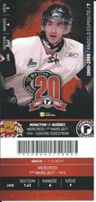 QMJHL Ticket - Quebec Remparts 20th Anniversary ANGELO ESPOSITO #7