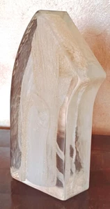 Transparent Murano glass sculpture, golden details, retro, Italy, mid-century - Picture 1 of 13
