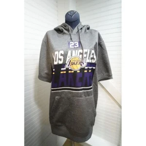 Felpa con cappuccio Los Angeles Lakers Lebron James NBA grigia basket taglia Med - Foto 1 di 7