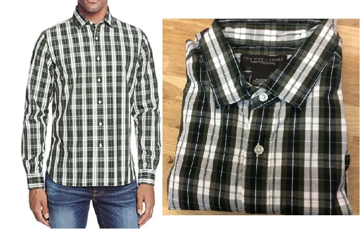 Мужская приталенная черная клетчатая рубашка на пуговицах, Md - Изображение 1 из 1