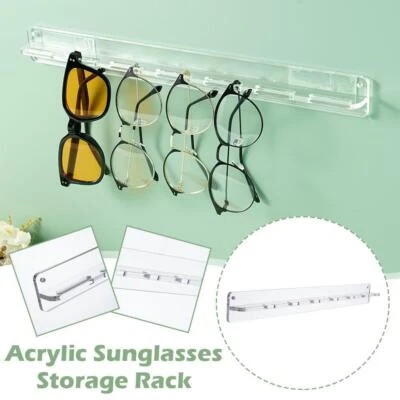 Wall Mounted Acrylic Sunglasses Organizer Storage Eyeglasses Hanging Holder H7C0