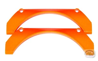 LEGO Technic - 2 x Mudguard Panel - Arched - Orange - New - (24118, EV3, Skin) - Image 1 of 3