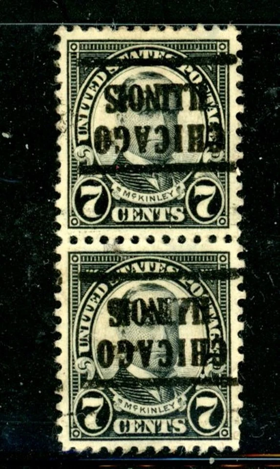 US Scott # 559 - Used - Nice Centering - Precancel - Pair            (28-C235) - Image 1 of 1