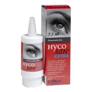 8 x Hycosan Extra Preservative Free DRY Eye Drops 7.5ml RECOMMENDED BY OPTICIANS - Picture 1 of 7