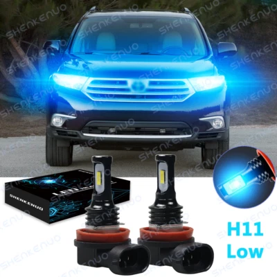 For Toyota Highlander 2011 2012-2018 Ice Blue 8000K LED Headlight Bulb Low Beam - Image 1 of 4
