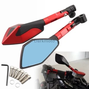1 pair Motorcycle Rear View Mirrors Magic Red Black Fit For Cruiser and chopper - Bild 1 von 12