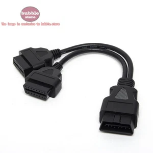 Cavo con connettore OBD2 OBDII 16 pin macho da 1 a 2 a doppio OBD2 embra 16 pin - Foto 1 di 4