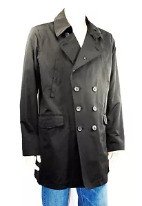 $525 TUMI sz XXL Black Parka Pea Coat Lining Jacket Trench Waterproof Men Gift - Picture 1 of 12