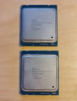 MATCHED PAIR - Intel Xeon E5-2630 V2 SR1AM 2.6GHz-3.1GHz 15MB 6C 12T 7.2GT/s 80W - Image 1 of 2