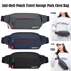 Hombres Mujeres Bandolera Pecho Antirrobo Bolso de Viaje Bandolera Bolso de Hombro de Viaje - Imagen 1 de 17