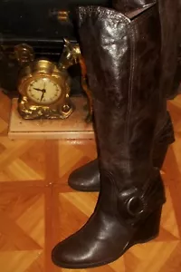 Botas Apepazza Rodilla Cuña Alta APEPAZZA Rodilla Cuero Alto Cremallera Botas 9.5 - Imagen 1 de 4
