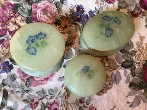 Tocador Polvo Baratija Caja Ducceschi Regalo 3 Alabastro Tallado a Mano Italia  - Imagen 1 de 12