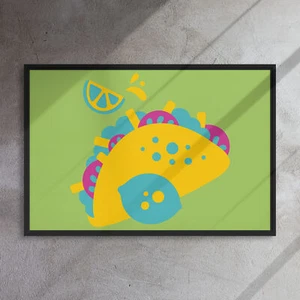 Gerahmter Leinwanddruck Taco Fun 36x24 - Bild 1 von 1