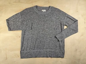 Lucky Brand Viscose Sweater Womens Size Small Gray Lightweight Stretch Crewneck - Picture 1 of 15
