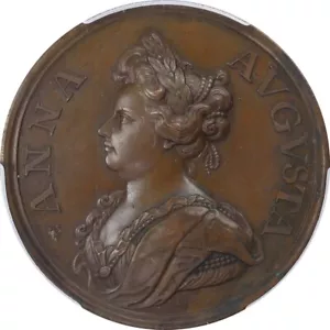 Great Britain 1710 Medal - Queen Anne - Capture of Bethune PCGS SP64 by Croker - Picture 1 of 5