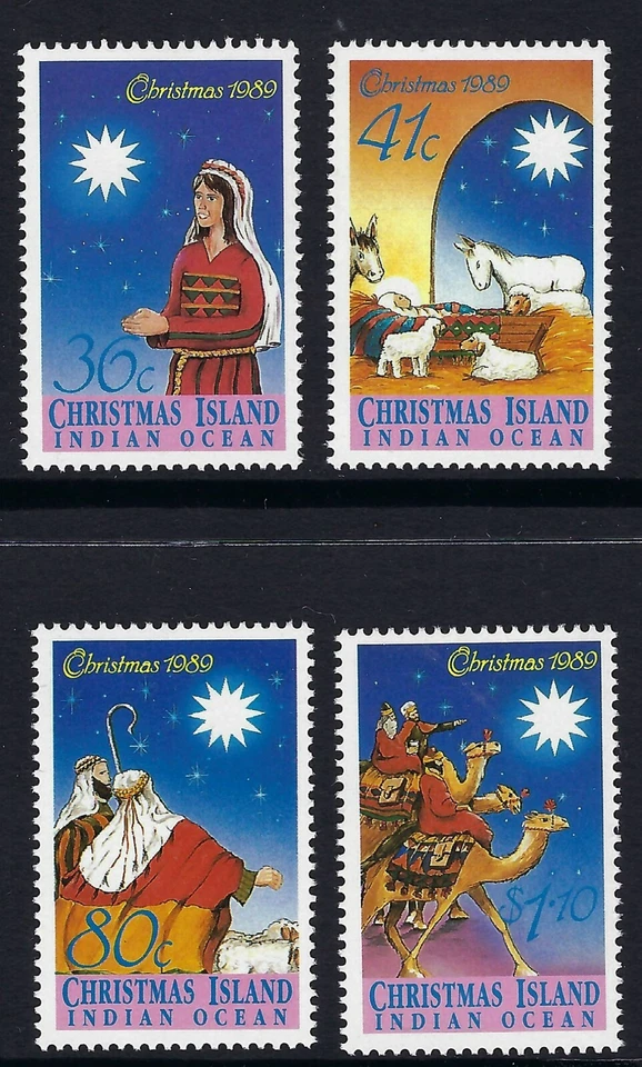 Christmas Island SG # 279-282 1989 Navidad como nuevo desquiciado MUH MNH Foto 1 de 1