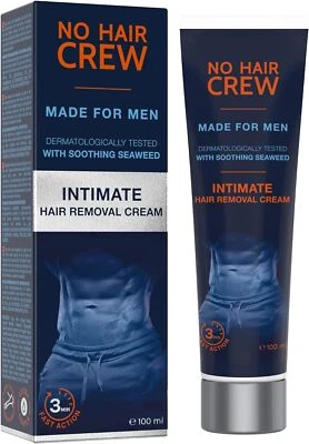 BRANDED NO HAIR CREW Enthaarungscreme Intimbereich - Extra Sanfte Haarentfernung Männer