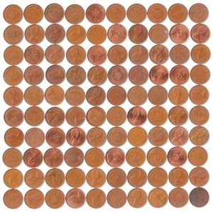 Großbritannien 1/2 New Penny | 100 Münzen | Young Elizabeth II | 1971 - 1981 - Bild 1 von 12