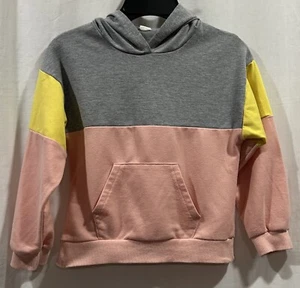 SHEIN Girls Colorblock Pullover Long Sleeve Hoodie Sweatshirt Size 5-6Y, 120 - Picture 1 of 8
