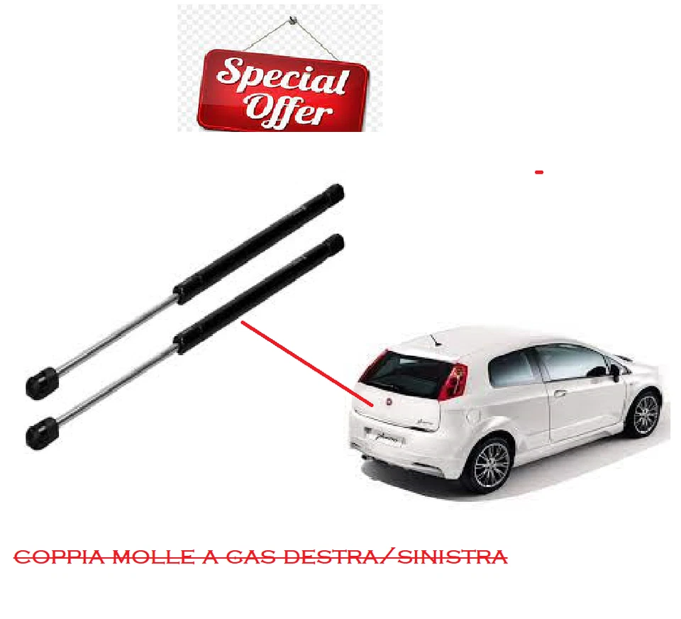 2 X Ressorts A Gaz Pistons Portelone Bagages pour Fiat Grande Punto Evo - Photo 1/1