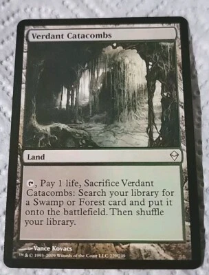 MTG Verdant Catacombs Zendikar Rare Mp - Image 1 of 2